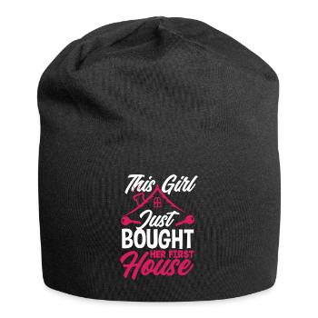 Homeowner Home Purchase Gift - Jersey Beanie - black - Front