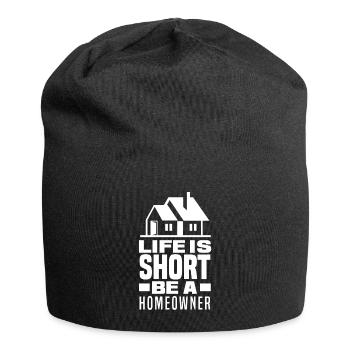 Homeowner Home Purchase Gift - Jersey Beanie - black - Front
