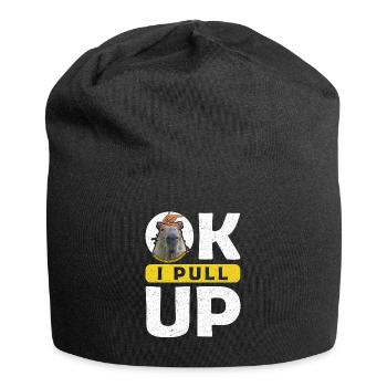 OK JE TIRE VERS LE HAUT capybara - Bonnet en jersey - noir - Devant
