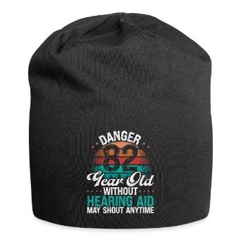 82 Birthday Idea Humor May Shout Funny 82 Year Old - Jersey-Beanie - Schwarz - Vorne