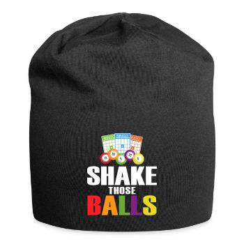 Shake Those Balls Lustiges Bingo - Jersey-Beanie - Schwarz - Vorne