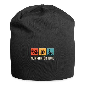 Klempner Männer Beruf Plan für heute bier und Frau - Jersey-Beanie - Schwarz - Vorne