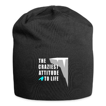 The craziest feeling cliff jumping - Jersey Beanie - black - Front