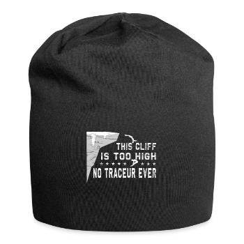Cette falaise est trop haute - Cliff jumping - Bonnet en jersey - noir - Devant