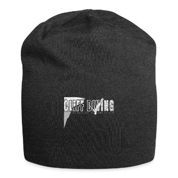 The craziest feeling cliff jumping - Jersey Beanie - charcoal grey - Front