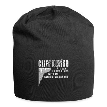 I can't - lustiges Klippenspringen - Jersey-Beanie - Schwarz - Vorne