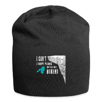 I can't - lustiges Klippenspringen - Jersey-Beanie - Schwarz - Vorne