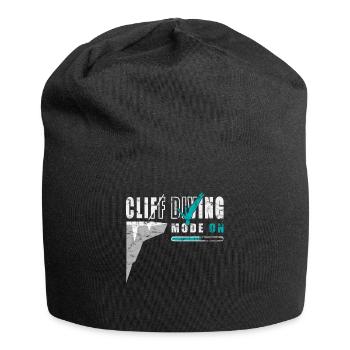 Mode on - lustiges Klippenspringen - Jersey-Beanie - Schwarz - Vorne