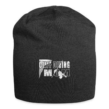 Cliff diving mom - Cliff jumping - Jersey Beanie - charcoal grey - Front