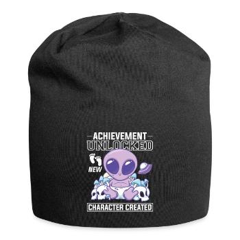 Achievement Unlocked New Character Created Gender - Jersey-Beanie - Schwarz - Vorne