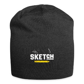 Sketch Drawing Art Artists - Jersey Beanie - charcoal grey - Front