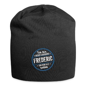 Ich bin dieser legendärer Frederic Name - Jersey-Beanie - Schwarz - Vorne