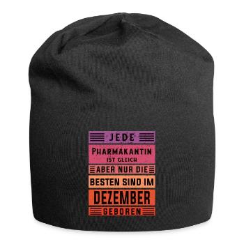 Pharmazeut Geburtstag Dezember geboren - Jersey-Beanie - Schwarz - Vorne