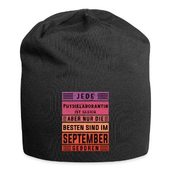 Laborant Geburtstag September geboren - Jersey-Beanie - Schwarz - Vorne