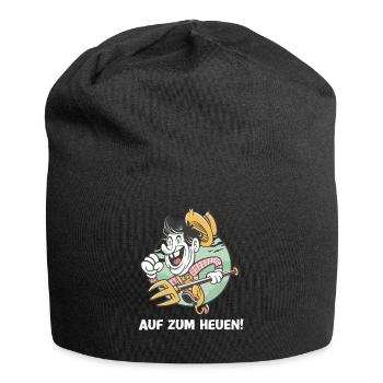 Bauer Landwirt Auf zum Heuen Heuernte Heugabel - Jersey-Beanie - Schwarz - Vorne