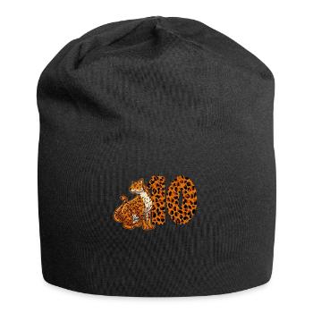 10 Jahre Alter Junge Geburtstag Jaguar - Jersey-Beanie - Schwarz - Vorne