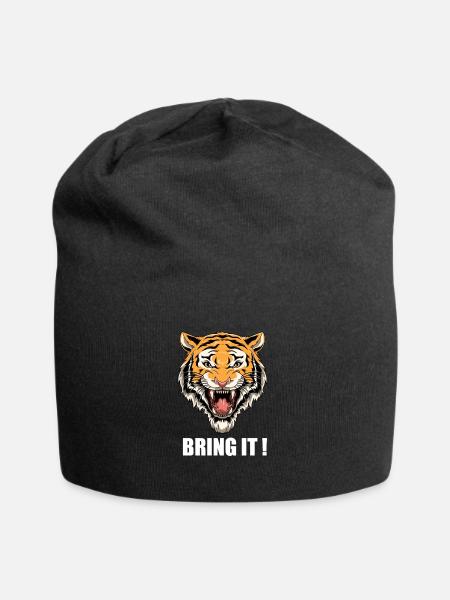 Lustige Karate Tiger Kopf - Karate Japanische - Jersey-Beanie - Schwarz