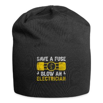Sauver un fusible souffler un électricien Elektriker - Bonnet en jersey - noir - Devant