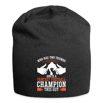 Fantasy Football Championship Winner Team Trophy - Jersey-Beanie - Schwarz - Vorne