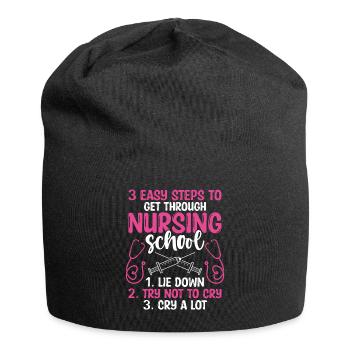 Nursing Student Cardiac Nurse Apprentice - Jersey Beanie - black - Front
