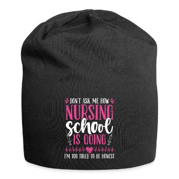 Nursing School Graduate Funny Nurse Graduation - Jersey Beanie - black - Front