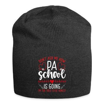 PA School Graduation Party Physician Assistant - Jersey Beanie - charcoal grey - Front