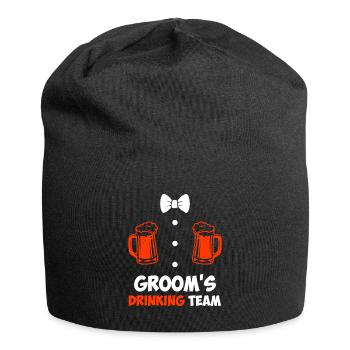 Jungesellenabschied Männer Team Bräutigam Hochzeit - Jersey-Beanie - Schwarz - Vorne