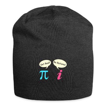 Math Saying Complex Number Pie get real - Jersey Beanie - charcoal grey - Front