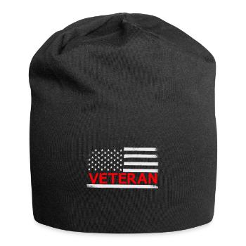 Vétéran Du service du drapeau américain États-Unis - Bonnet en jersey - noir - Devant