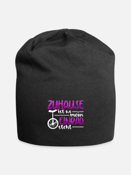 Einrad - Jersey-Beanie - Schwarz