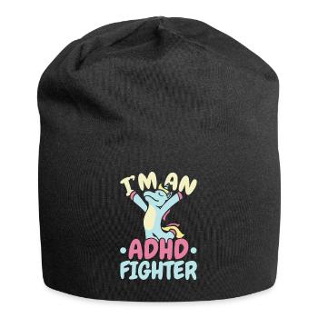 I'm an ADHD fighter Think Differently Unicorn - Jersey Beanie - black - Front