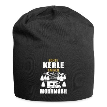 Wohnmobil Camping Zubehör - Jersey-Beanie - Schwarz - Vorne