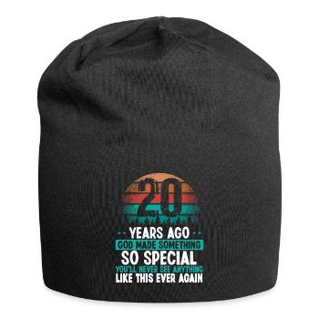 20 Birthday God made something special 20 Year Old - Jersey-Beanie - Schwarz - Vorne