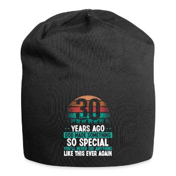 30 Birthday God made something special 30 Year Old - Jersey-Beanie - Schwarz - Vorne