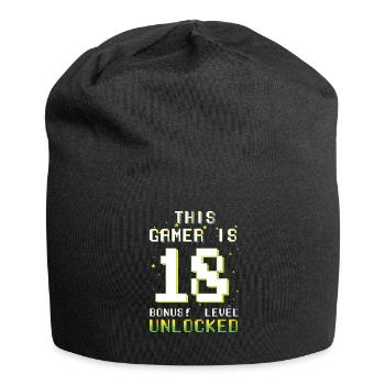 This Gamer Video Game Lover Gamer Age 18 - Jersey-Beanie - Schwarz - Vorne