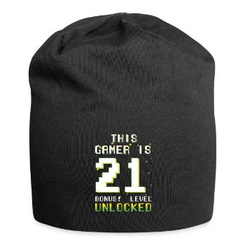 This Gamer Video Game Lover Gamer Age 21 - Jersey-Beanie - Schwarz - Vorne