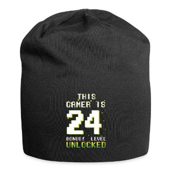 This Gamer Video Game Lover Gamer Age 24 - Jersey Beanie - black - Front