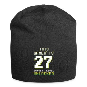 Ce gamer amateur de jeux vidéo Gamer Age 27 - Bonnet en jersey - charbon - Devant