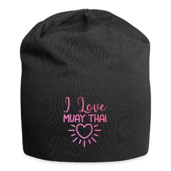 Ich liebe Muay Thai - Jersey-Beanie - Schwarz - Vorne
