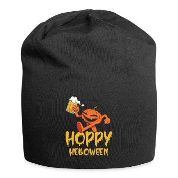 Pumpkin Beer Mug Funny Hoppy Halloween - Jersey Beanie - black - Front