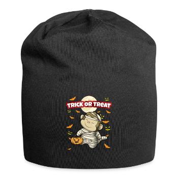 Trick Or Treat Scary Creepy Halloween Monster - Jersey Beanie - black - Front