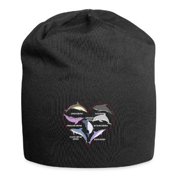 Types Of Dolphins Delphin Geschenk - Jersey-Beanie - Schwarz - Vorne