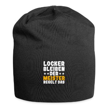 Meisterprüfung Meister Meisterbrief - Jersey-Beanie - Schwarz - Vorne