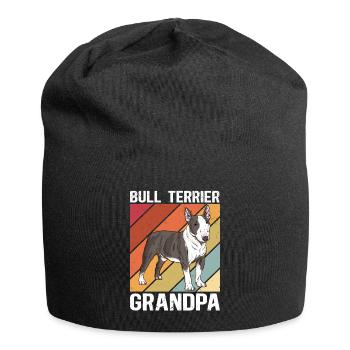 Bull Terrier Grand-père Chien Propriétaire de chien Cadeau - Bonnet en jersey - noir - Devant
