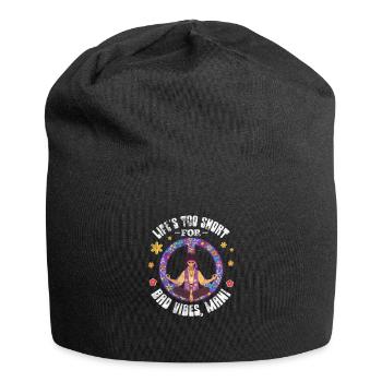 Hippie - Jersey-Beanie - Schwarz - Vorne