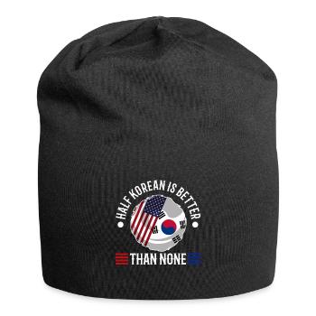 Half Korean is better than none - Jersey Beanie - black - Front