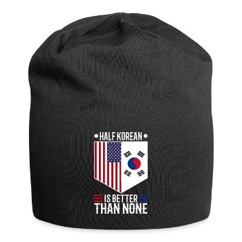 Half Korean is better than none - Jersey Beanie - black - Front