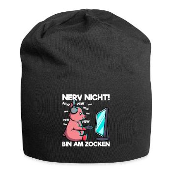 Nerve not am at the gambling gaming pig - Jersey Beanie - black - Front