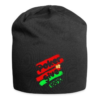 Poker Pokern give 100% Pokerplay Pokerspiel Game - Jersey Beanie - black - Front