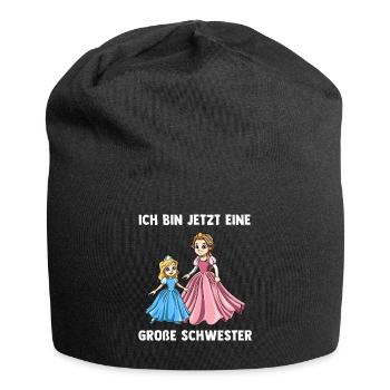 Prinzessin Große Schwester Ich bin jetzt ein Große - Jersey-Beanie - Schwarz - Vorne
